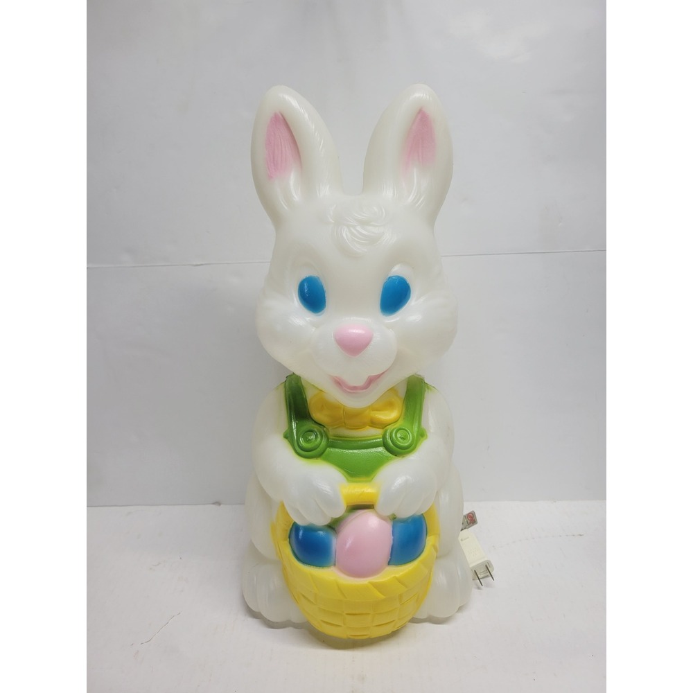 General Foam Plastics Easter Bunny Blow Mold Lighted Decoration‎ 078-17020 White